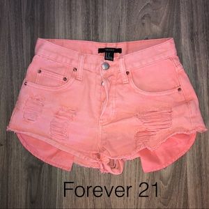 Forever 21 peach denim